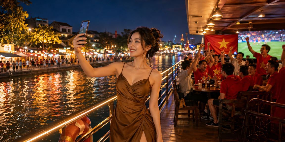 Người dùng Hà Nội trải nghiệm 3gpp trên điện thoại bên tách cà phê