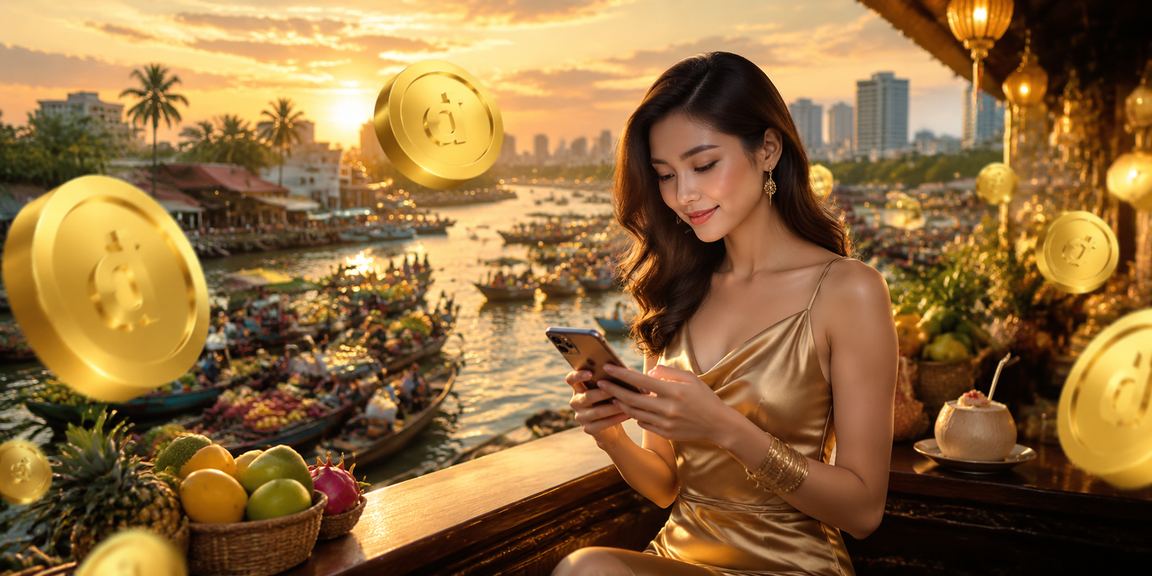 Người dùng tại vùng sông Mê Kông nhận thưởng hoàn tiền và sử dụng ứng dụng casino trên điện thoại